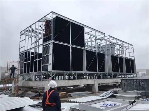 簡析圓形逆流式玻璃鋼冷卻塔的布局特征,圓形逆流式冷卻塔